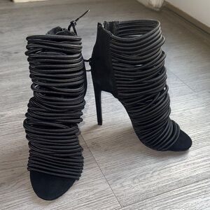 Jeffrey Campbell Black Strappy Women's Heels